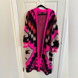 Torrid Pink and Black Patterned Kimono